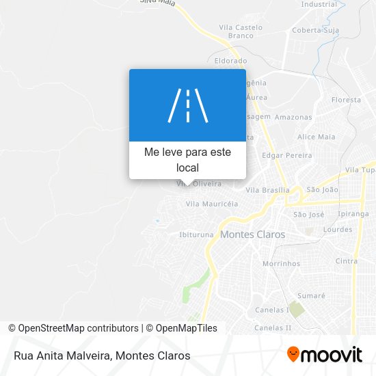 Rua Anita Malveira mapa