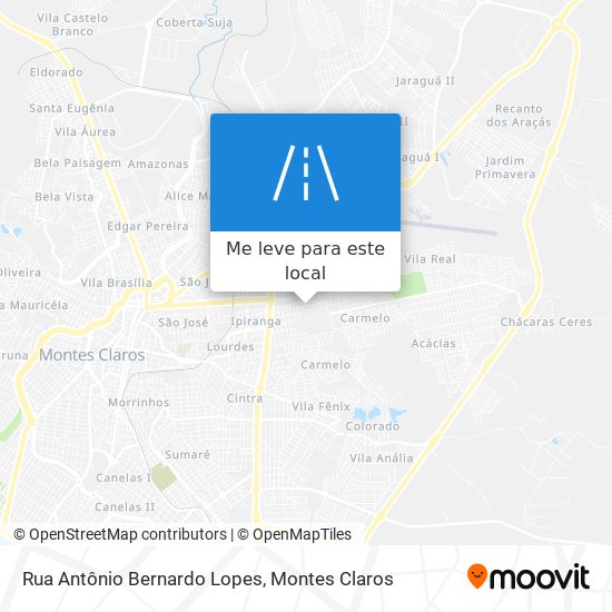 Rua Antônio Bernardo Lopes mapa