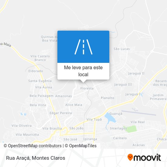 Rua Araçá mapa