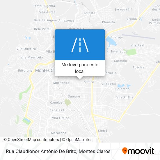Rua Claudionor Antônio De Brito mapa