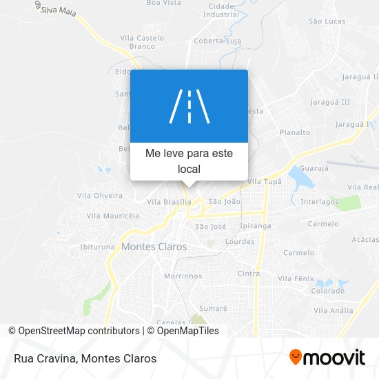 Rua Cravina mapa