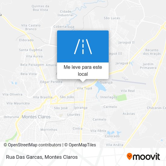 Rua Das Garcas mapa