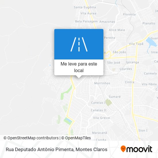 Rua Deputado Antônio Pimenta mapa