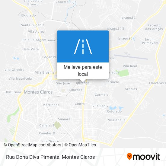 Rua Dona Diva Pimenta mapa