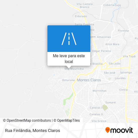 Rua Finlândia mapa