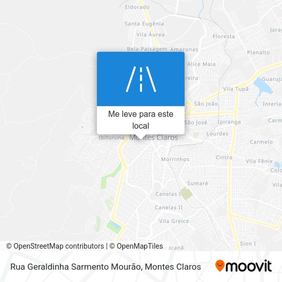 Rua Geraldinha Sarmento Mourão mapa