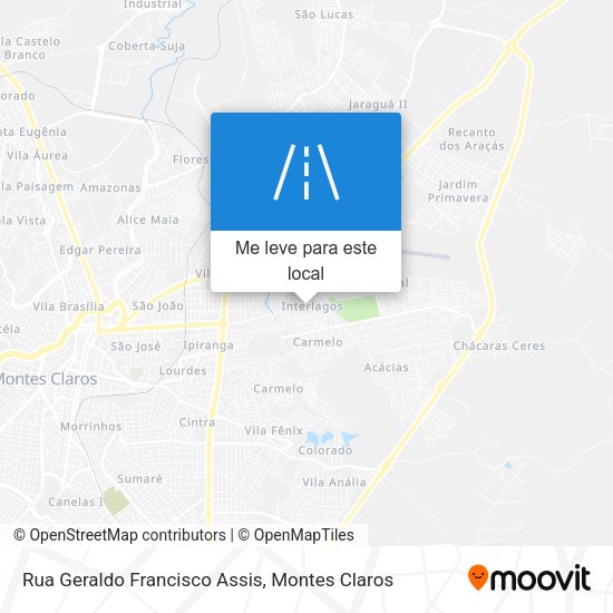 Rua Geraldo Francisco Assis mapa