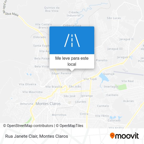Rua Janete Clair mapa