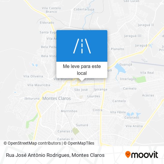 Rua José Antônio Rodrigues mapa