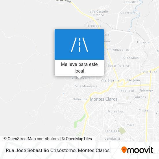 Rua José Sebastião Crisóstomo mapa