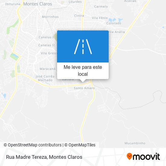 Rua Madre Tereza mapa