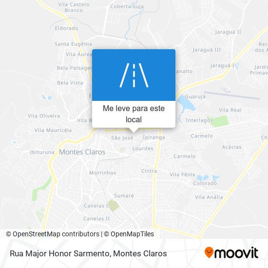 Rua Major Honor Sarmento mapa