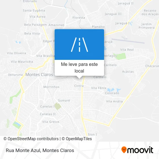 Rua Monte Azul mapa
