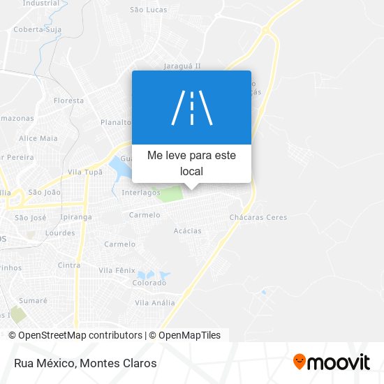 Rua México mapa