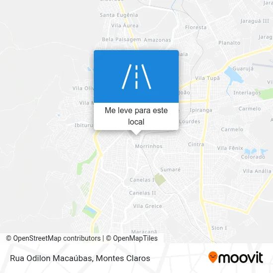 Rua Odilon Macaúbas mapa
