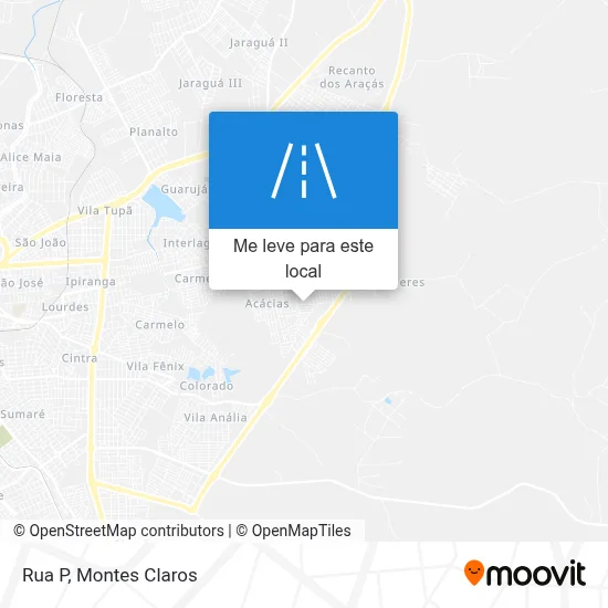 Rua P mapa
