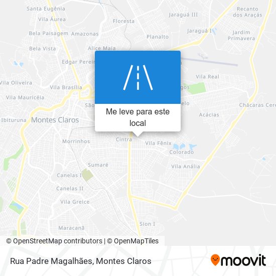 Rua Padre Magalhães mapa