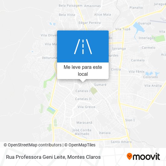 Rua Professora Geni Leite mapa