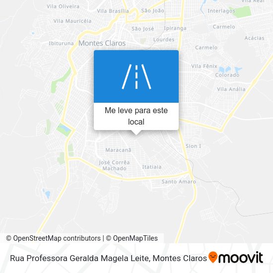 Rua Professora Geralda Magela Leite mapa