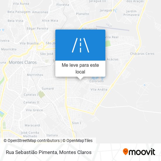 Rua Sebastião Pimenta mapa