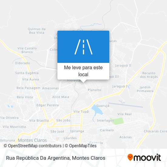 Rua República Da Argentina mapa