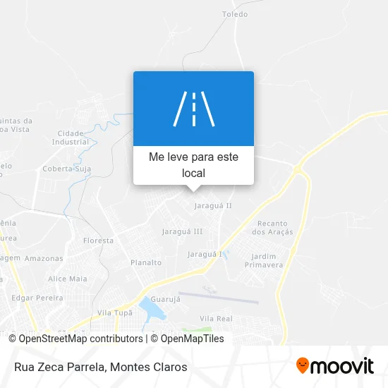 Rua Zeca Parrela mapa