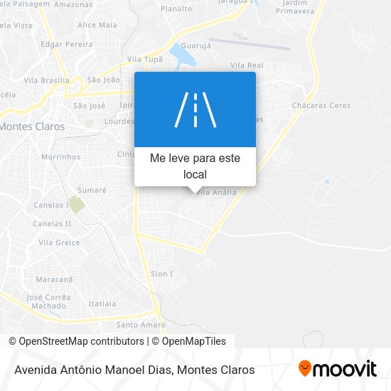 Avenida Antônio Manoel Dias mapa