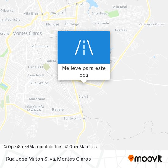 Rua José Milton Silva mapa