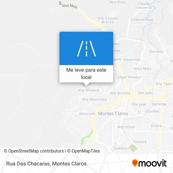 Rua Das Chacaras mapa