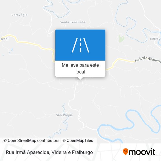 Rua Irmã Aparecida mapa