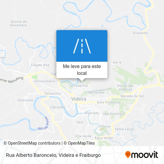 Rua Alberto Baroncelo mapa