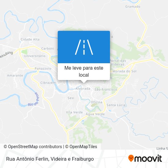 Rua Antônio Ferlin mapa