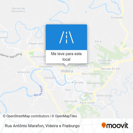 Rua Antônio Marafon mapa