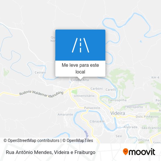 Rua Antônio Mendes mapa
