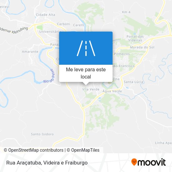 Rua Araçatuba mapa