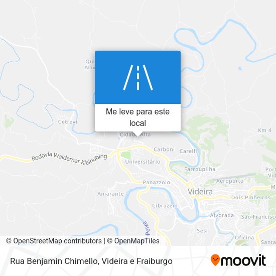 Rua Benjamin Chimello mapa