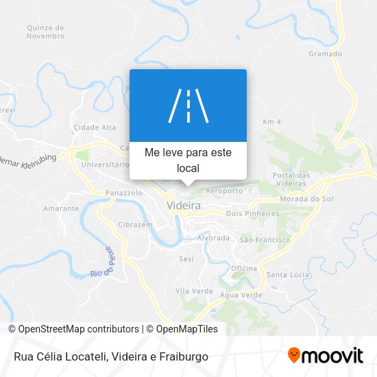 Rua Célia Locateli mapa