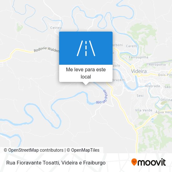 Rua Fioravante Tosatti mapa