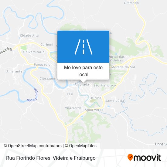 Rua Fiorindo Flores mapa