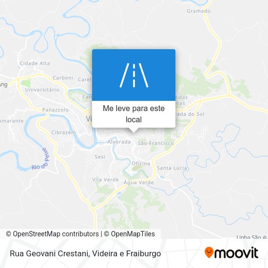 Rua Geovani Crestani mapa