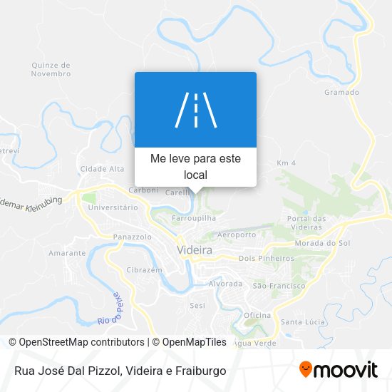 Rua José Dal Pizzol mapa