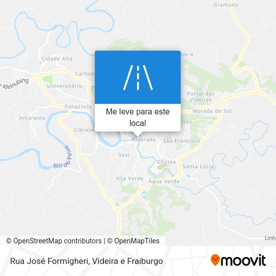 Rua José Formigheri mapa