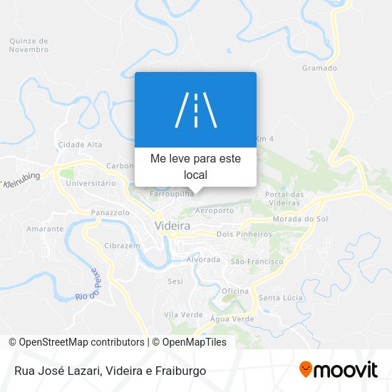 Rua José Lazari mapa