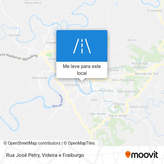 Rua José Petry mapa
