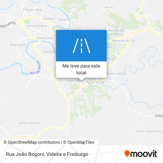 Rua João Bogoni mapa