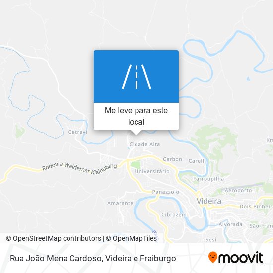 Rua João Mena Cardoso mapa