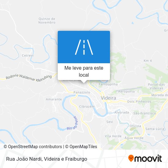 Rua João Nardi mapa