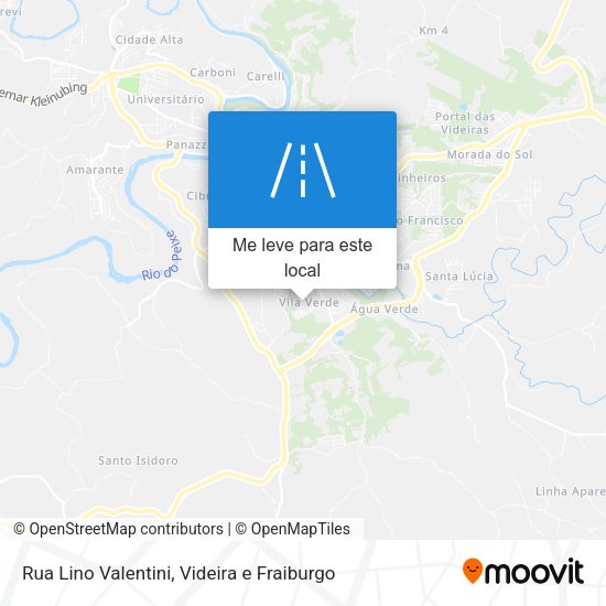 Rua Lino Valentini mapa