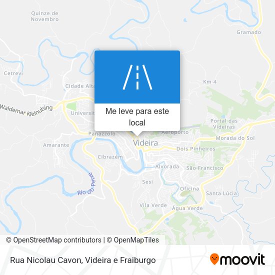 Rua Nicolau Cavon mapa