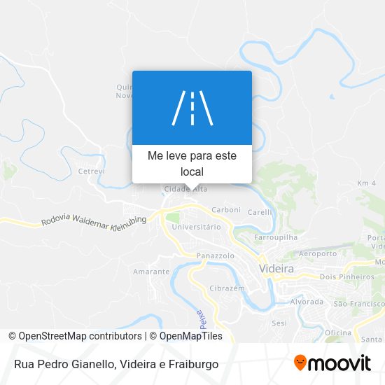 Rua Pedro Gianello mapa